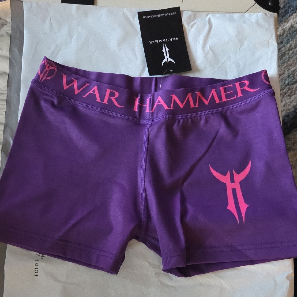 Purple War Hammer Shorts NWT